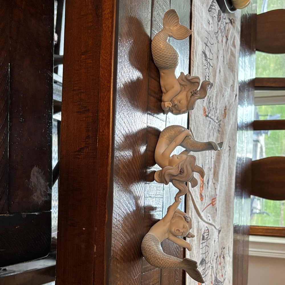 Lladro Set of Three  Mermaids at Sea